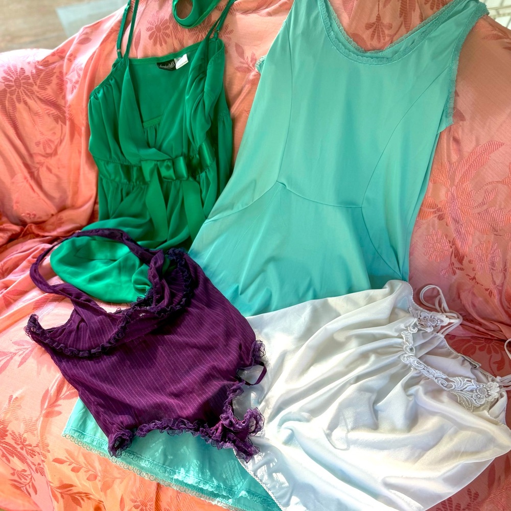 Lingerie Lot of 4 Pieces, Vintage to New